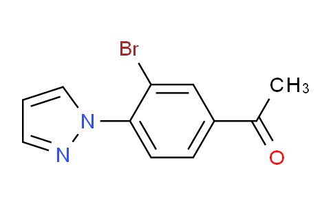CAS No. 1186663-58-0, 3'-Bromo-4'-(1-pyrazolyl)acetophenone