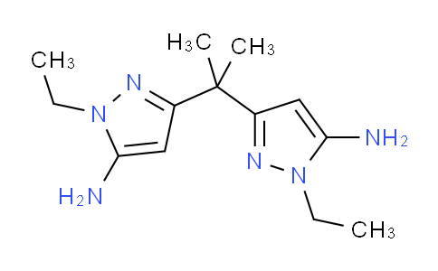 CAS No. 1173266-48-2, 3,3'-(Propane-2,2-diyl)bis(1-ethyl-1H-pyrazol-5-amine)