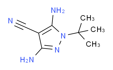 CAS No. 1390635-67-2, 3,5-Diamino-1-(tert-butyl)-1H-pyrazole-4-carbonitrile