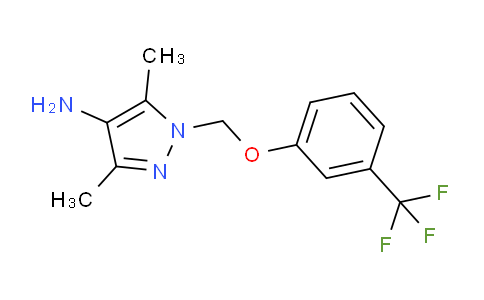 CAS No. 956396-71-7, 3,5-Dimethyl-1-((3-(trifluoromethyl)phenoxy)methyl)-1H-pyrazol-4-amine