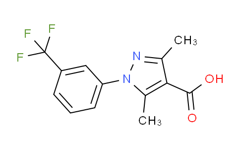 CAS No. 956950-77-9, 3,5-Dimethyl-1-(3-(trifluoromethyl)phenyl)-1H-pyrazole-4-carboxylic acid