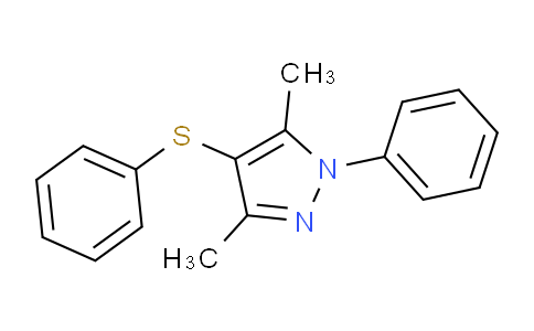 CAS No. 245725-85-3, 3,5-Dimethyl-1-phenyl-4-(phenylthio)-1H-pyrazole
