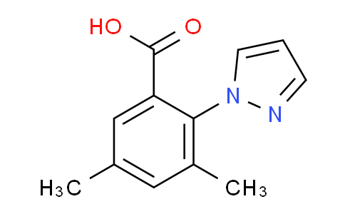 CAS No. 1214622-50-0, 3,5-Dimethyl-2-(1H-pyrazol-1-yl)benzoic acid