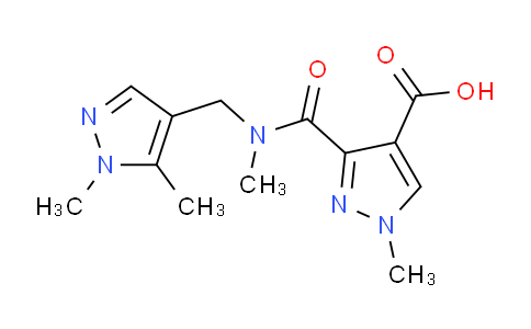 CAS No. 1006441-46-8, 3-(((1,5-Dimethyl-1H-pyrazol-4-yl)methyl)(methyl)carbamoyl)-1-methyl-1H-pyrazole-4-carboxylic acid
