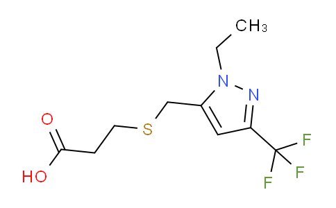 CAS No. 1171428-58-2, 3-(((1-Ethyl-3-(trifluoromethyl)-1H-pyrazol-5-yl)methyl)thio)propanoic acid