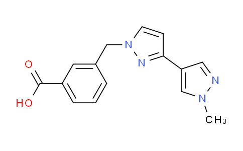 CAS No. 1006352-84-6, 3-((1'-Methyl-1H,1'H-[3,4'-bipyrazol]-1-yl)methyl)benzoic acid
