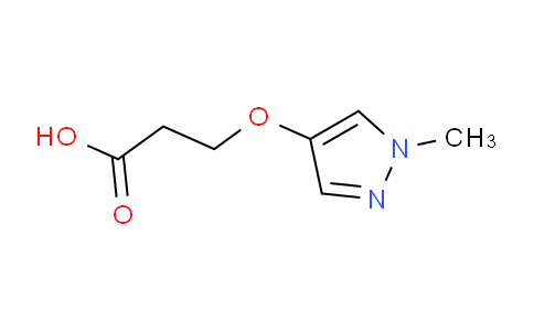 CAS No. 1592921-40-8, 3-((1-Methyl-1H-pyrazol-4-yl)oxy)propanoic acid