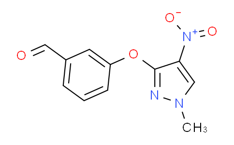 CAS No. 1429419-66-8, 3-((1-Methyl-4-nitro-1H-pyrazol-3-yl)oxy)benzaldehyde