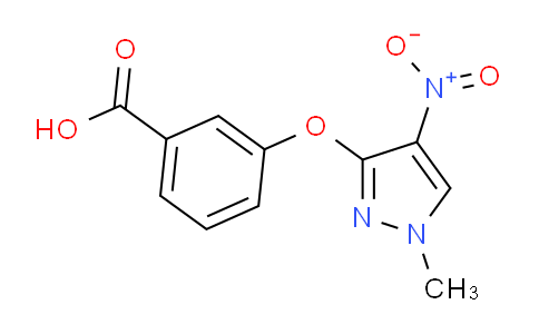 CAS No. 1429419-12-4, 3-((1-Methyl-4-nitro-1H-pyrazol-3-yl)oxy)benzoic acid