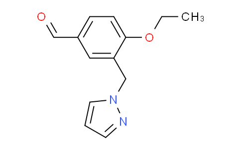 CAS No. 1015844-31-1, 3-((1H-Pyrazol-1-yl)methyl)-4-ethoxybenzaldehyde