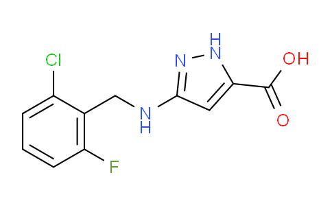 CAS No. 1159988-34-7, 3-((2-Chloro-6-fluorobenzyl)amino)-1H-pyrazole-5-carboxylic acid