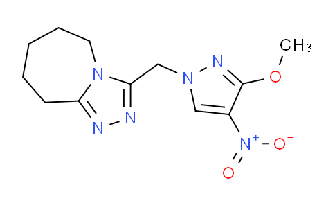 CAS No. 1245772-20-6, 3-((3-Methoxy-4-nitro-1H-pyrazol-1-yl)methyl)-6,7,8,9-tetrahydro-5H-[1,2,4]triazolo[4,3-a]azepine