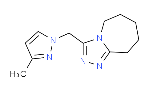 CAS No. 1174856-18-8, 3-((3-Methyl-1H-pyrazol-1-yl)methyl)-6,7,8,9-tetrahydro-5H-[1,2,4]triazolo[4,3-a]azepine