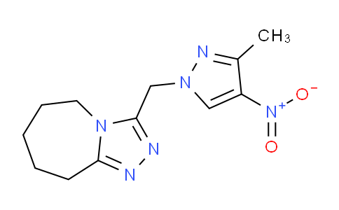 CAS No. 1245772-82-0, 3-((3-Methyl-4-nitro-1H-pyrazol-1-yl)methyl)-6,7,8,9-tetrahydro-5H-[1,2,4]triazolo[4,3-a]azepine