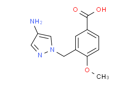 CAS No. 1245806-49-8, 3-((4-Amino-1H-pyrazol-1-yl)methyl)-4-methoxybenzoic acid
