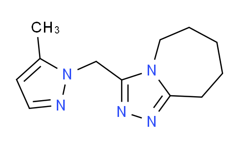 CAS No. 1174847-42-7, 3-((5-Methyl-1H-pyrazol-1-yl)methyl)-6,7,8,9-tetrahydro-5H-[1,2,4]triazolo[4,3-a]azepine