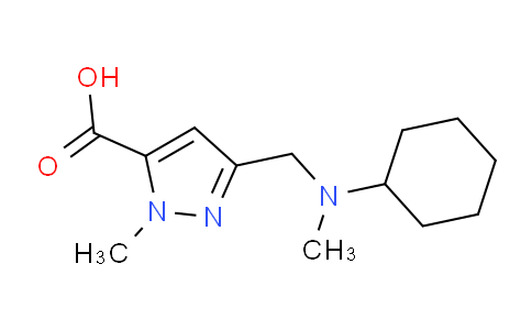 CAS No. 1223748-43-3, 3-((Cyclohexyl(methyl)amino)methyl)-1-methyl-1H-pyrazole-5-carboxylic acid