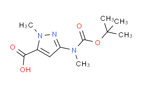 CAS No. 1692905-99-9, 3-((tert-Butoxycarbonyl)(methyl)amino)-1-methyl-1H-pyrazole-5-carboxylic acid