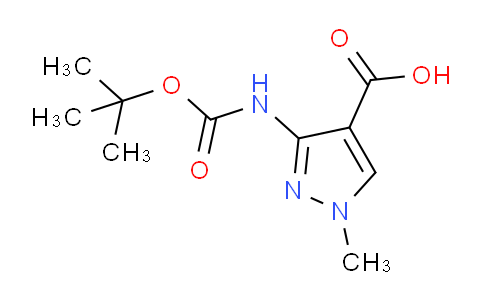 CAS No. 1654723-08-6, 3-((tert-Butoxycarbonyl)amino)-1-methyl-1H-pyrazole-4-carboxylic acid