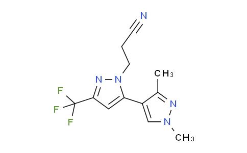 CAS No. 1170836-29-9, 3-(1',3'-Dimethyl-5-(trifluoromethyl)-1'H,2H-[3,4'-bipyrazol]-2-yl)propanenitrile