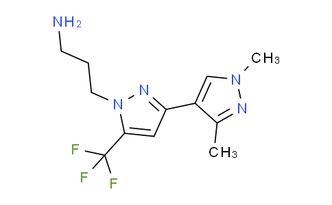 CAS No. 1006323-05-2, 3-(1',3'-Dimethyl-5-(trifluoromethyl)-1H,1'H-[3,4'-bipyrazol]-1-yl)propan-1-amine