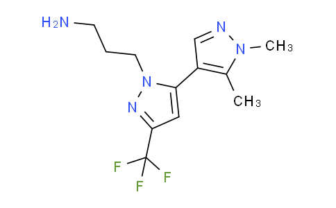 CAS No. 1171853-80-7, 3-(1',5'-Dimethyl-5-(trifluoromethyl)-1'H,2H-[3,4'-bipyrazol]-2-yl)propan-1-amine