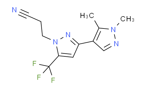 CAS No. 1006333-22-7, 3-(1',5'-Dimethyl-5-(trifluoromethyl)-1H,1'H-[3,4'-bipyrazol]-1-yl)propanenitrile