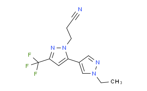 CAS No. 1170291-33-4, 3-(1'-Ethyl-5-(trifluoromethyl)-1'H,2H-[3,4'-bipyrazol]-2-yl)propanenitrile