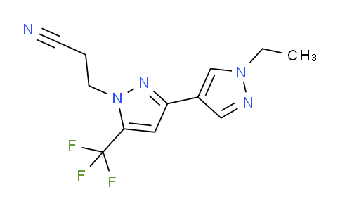 CAS No. 1006320-21-3, 3-(1'-Ethyl-5-(trifluoromethyl)-1H,1'H-[3,4'-bipyrazol]-1-yl)propanenitrile