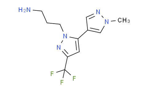CAS No. 1006319-18-1, 3-(1'-Methyl-5-(trifluoromethyl)-1'H,2H-[3,4'-bipyrazol]-2-yl)propan-1-amine