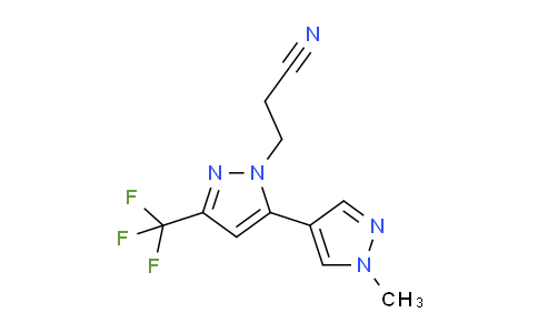 CAS No. 1006461-64-8, 3-(1'-Methyl-5-(trifluoromethyl)-1'H,2H-[3,4'-bipyrazol]-2-yl)propanenitrile