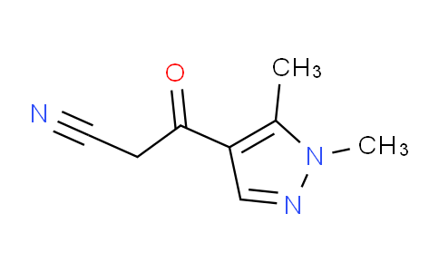 CAS No. 1006485-37-5, 3-(1,5-Dimethyl-1H-pyrazol-4-yl)-3-oxopropanenitrile