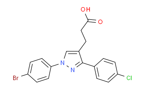 CAS No. 870704-03-3, 3-(1-(4-Bromophenyl)-3-(4-chlorophenyl)-1H-pyrazol-4-yl)propanoic acid