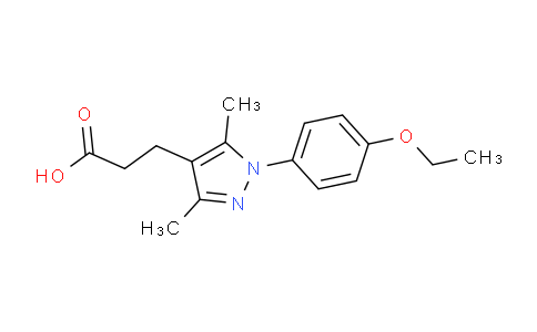 CAS No. 1226343-51-6, 3-(1-(4-Ethoxyphenyl)-3,5-dimethyl-1H-pyrazol-4-yl)propanoic acid