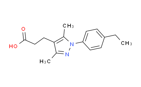 CAS No. 1225831-92-4, 3-(1-(4-Ethylphenyl)-3,5-dimethyl-1H-pyrazol-4-yl)propanoic acid
