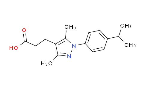 CAS No. 1225705-52-1, 3-(1-(4-Isopropylphenyl)-3,5-dimethyl-1H-pyrazol-4-yl)propanoic acid