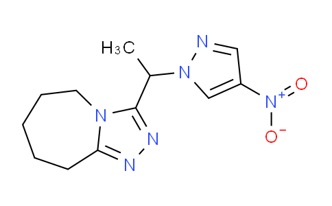 CAS No. 1245772-21-7, 3-(1-(4-Nitro-1H-pyrazol-1-yl)ethyl)-6,7,8,9-tetrahydro-5H-[1,2,4]triazolo[4,3-a]azepine