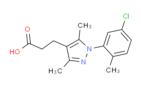 CAS No. 1226137-24-1, 3-(1-(5-Chloro-2-methylphenyl)-3,5-dimethyl-1H-pyrazol-4-yl)propanoic acid