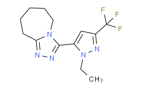 CAS No. 1174868-11-1, 3-(1-Ethyl-3-(trifluoromethyl)-1H-pyrazol-5-yl)-6,7,8,9-tetrahydro-5H-[1,2,4]triazolo[4,3-a]azepine