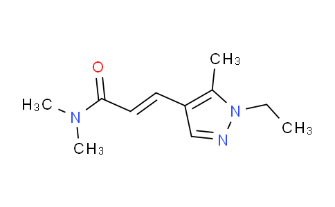 CAS No. 1002034-23-2, 3-(1-Ethyl-5-methyl-1H-pyrazol-4-yl)-N,N-dimethylacrylamide