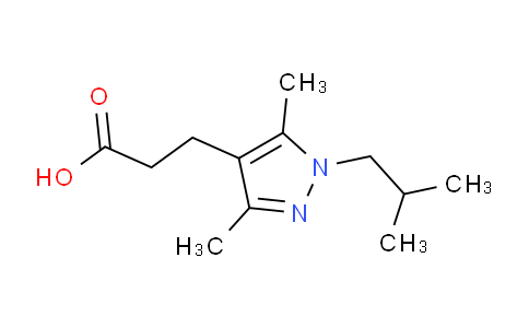 CAS No. 956438-19-0, 3-(1-Isobutyl-3,5-dimethyl-1H-pyrazol-4-yl)propanoic acid