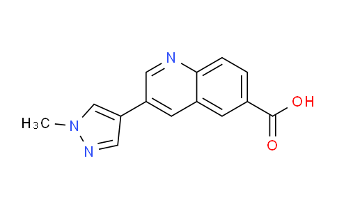 CAS No. 1635407-37-2, 3-(1-Methyl-1H-pyrazol-4-yl)quinoline-6-carboxylic acid