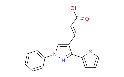 CAS No. 302581-52-8, 3-(1-Phenyl-3-(thiophen-2-yl)-1H-pyrazol-4-yl)acrylic acid