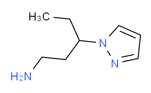 CAS No. 1006334-25-3, 3-(1H-Pyrazol-1-yl)pentan-1-amine