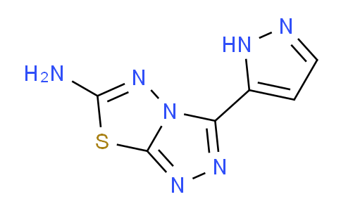 CAS No. 1007469-54-6, 3-(1H-Pyrazol-5-yl)-[1,2,4]triazolo[3,4-b][1,3,4]thiadiazol-6-amine