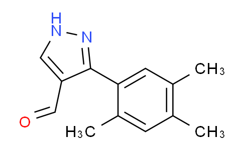 CAS No. 1242881-24-8, 3-(2,4,5-Trimethylphenyl)-1H-pyrazole-4-carbaldehyde