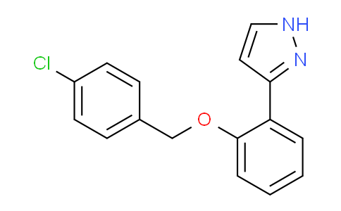 CAS No. 1177093-12-7, 3-(2-((4-Chlorobenzyl)oxy)phenyl)-1H-pyrazole