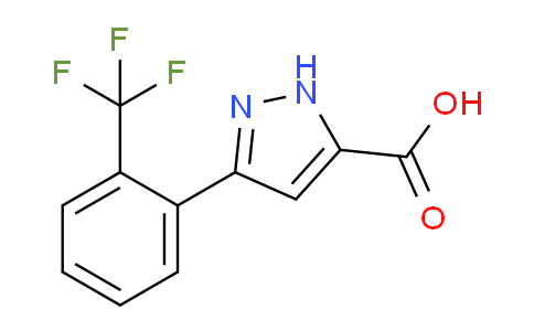 CAS No. 1038770-76-1, 3-(2-(Trifluoromethyl)phenyl)-1H-pyrazole-5-carboxylic acid