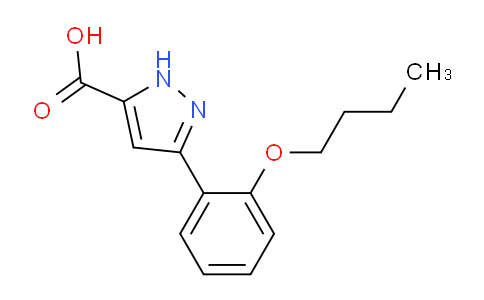CAS No. 899710-38-4, 3-(2-Butoxyphenyl)-1H-pyrazole-5-carboxylic acid