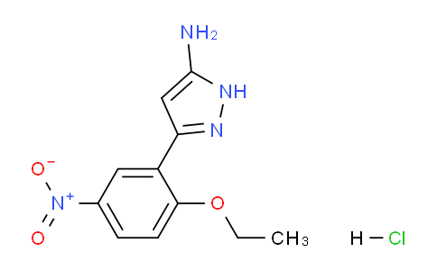 CAS No. 1031794-61-2, 3-(2-Ethoxy-5-nitrophenyl)-1h-pyrazol-5-ylamine, HCl
